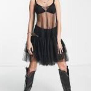 New Black Intimately Tulle Tunic Extender